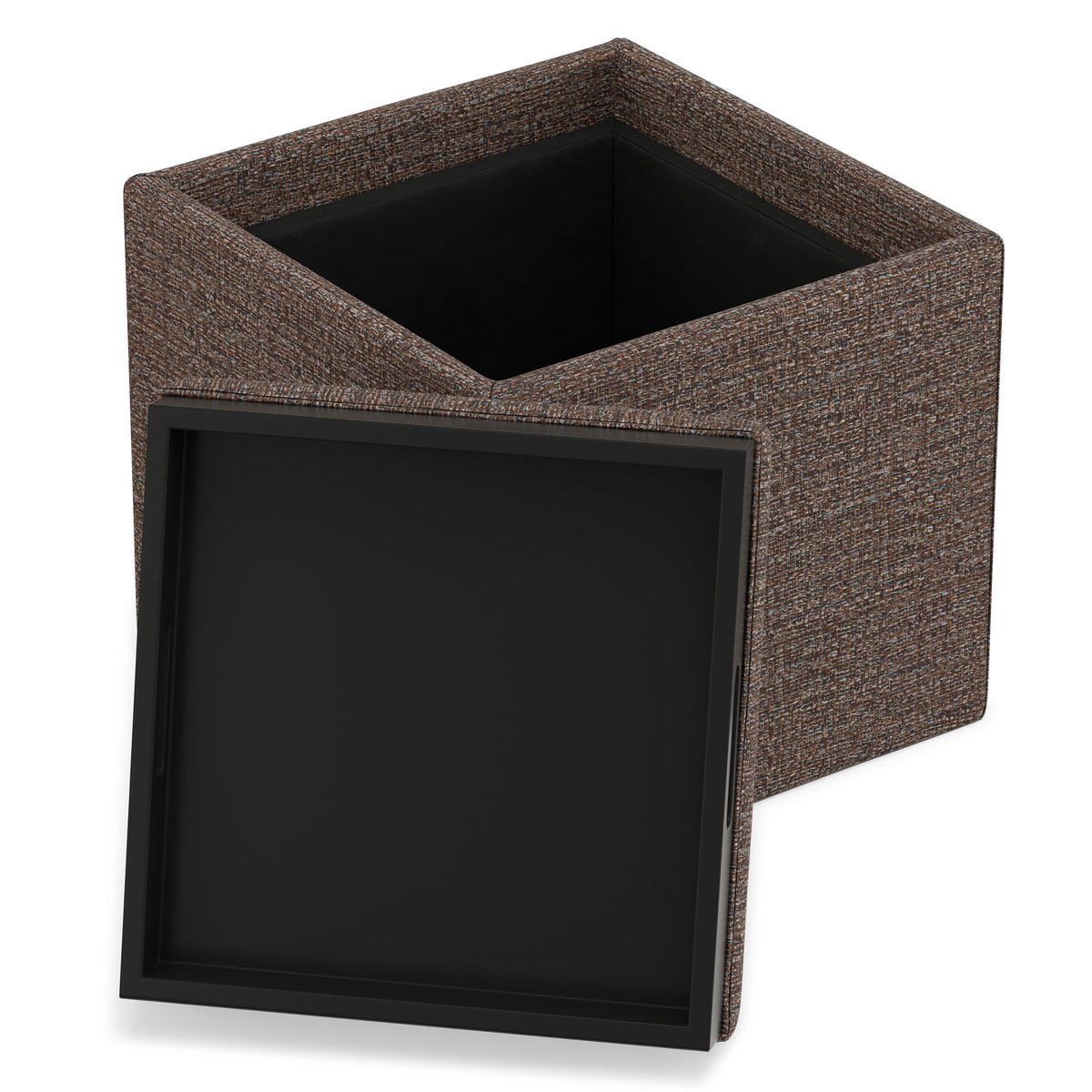 Rockwood Cube Storage Ottoman in Tweed