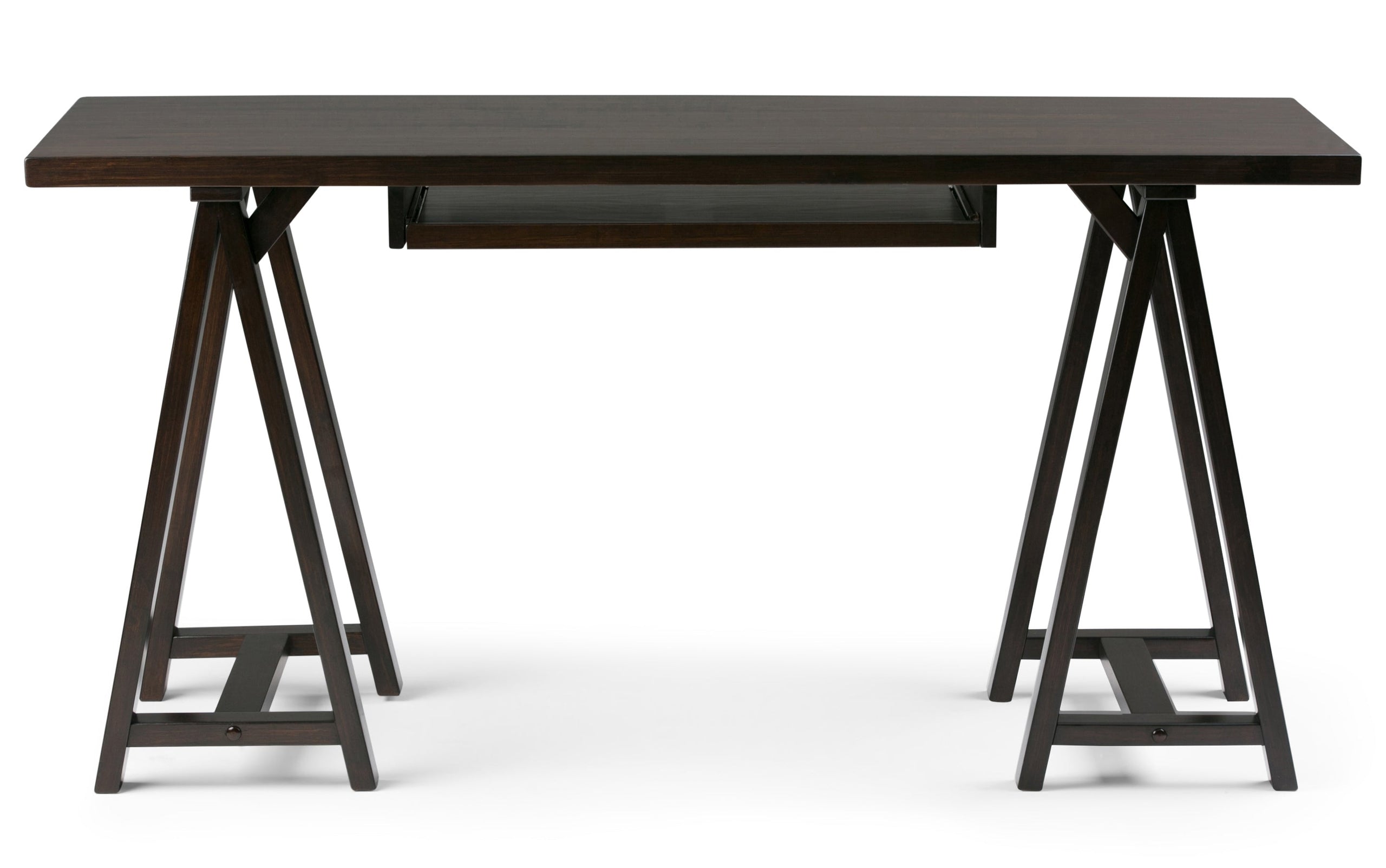 Dark Chestnut Brown | Sawhorse 60 inch Desk