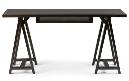 Dark Chestnut Brown | Sawhorse 60 inch Desk