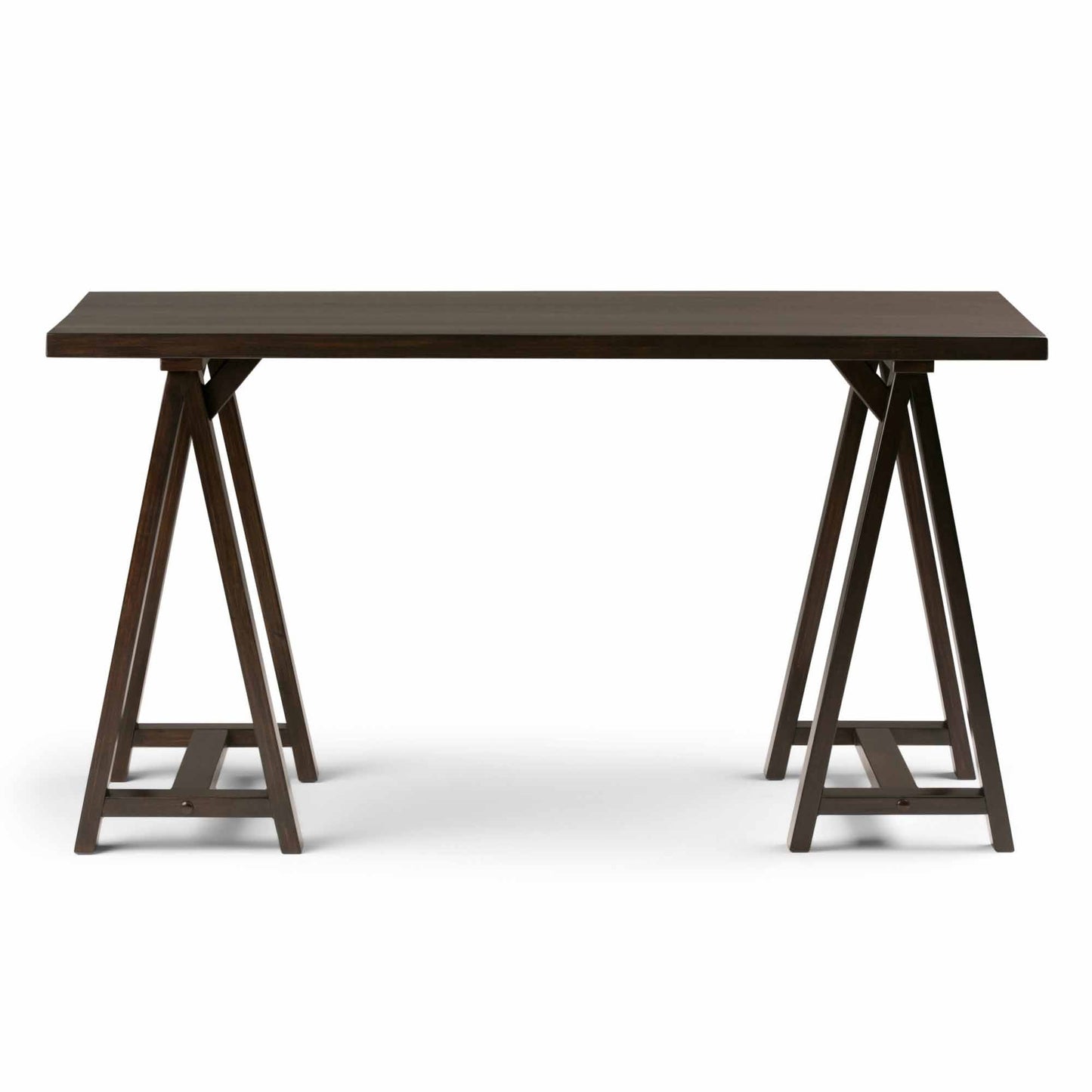 Dark Chestnut Brown | Sawhorse Writing Desk