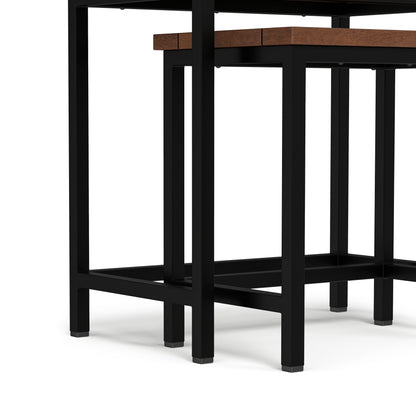 Dark Cognac Brown | Skyler 2 Pc Nesting Side Table in Mango