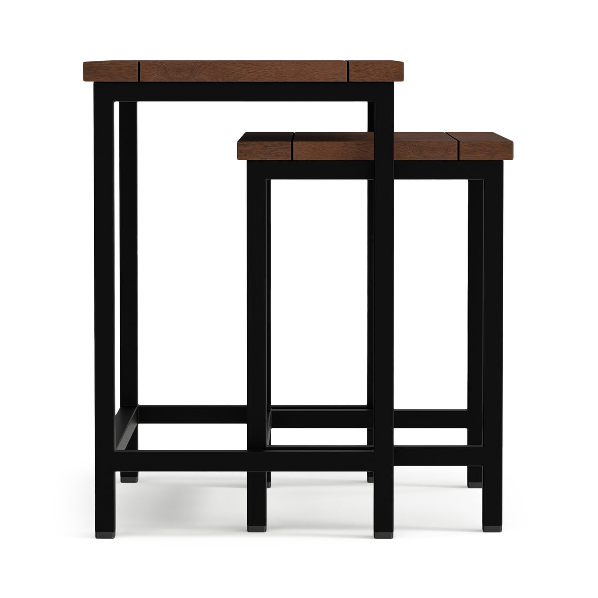 Dark Cognac Brown | Skyler 2 Pc Nesting Side Table in Mango