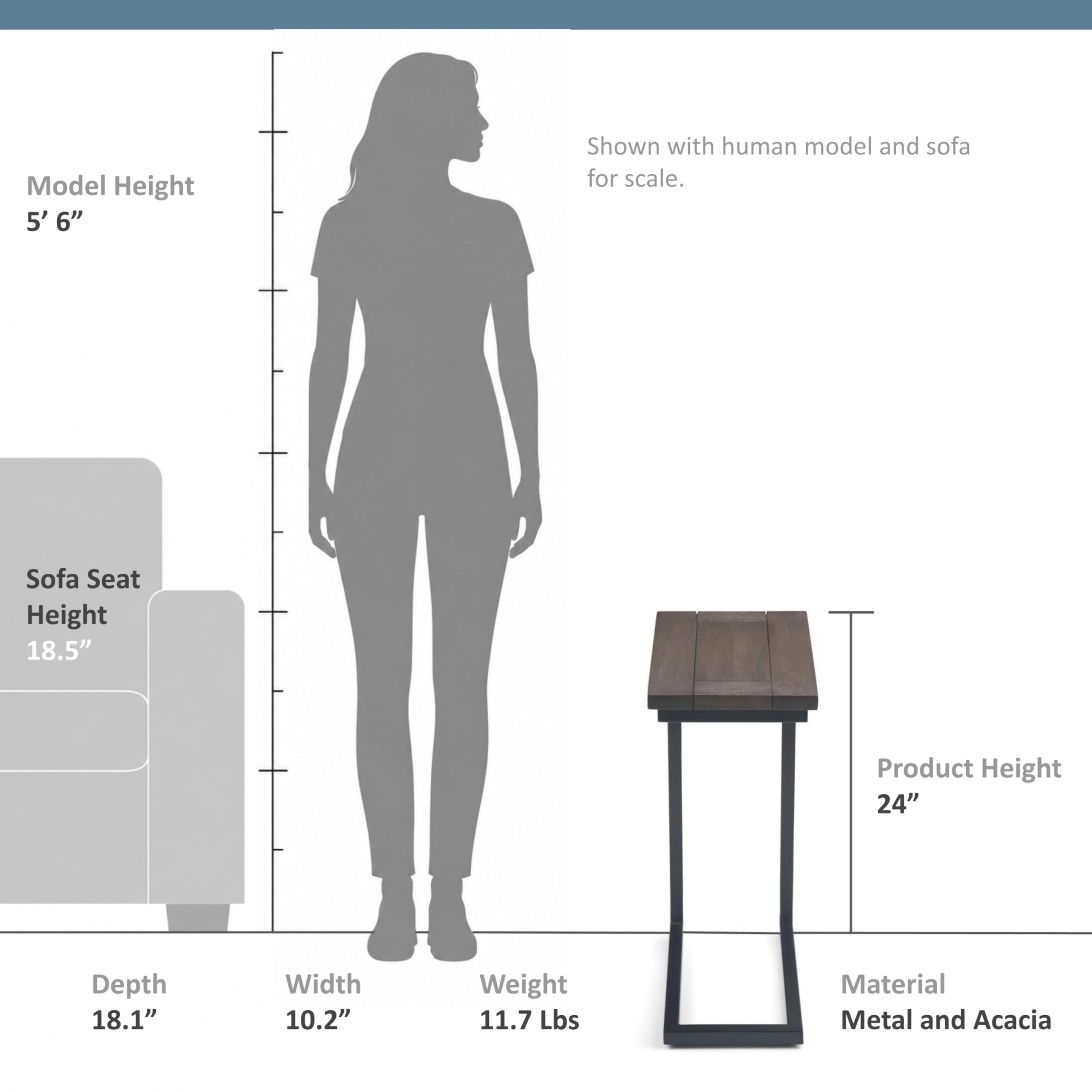 Walnut Brown Black | Skyler C Side Table