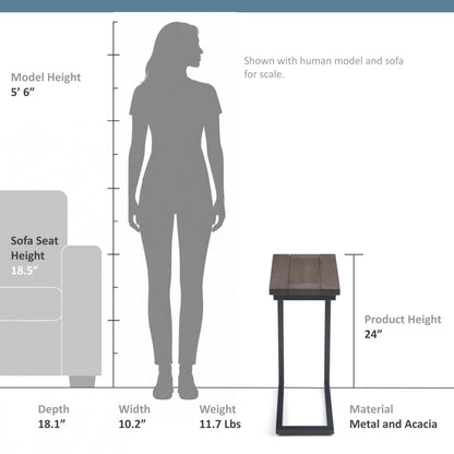 Walnut Brown Black | Skyler C Side Table