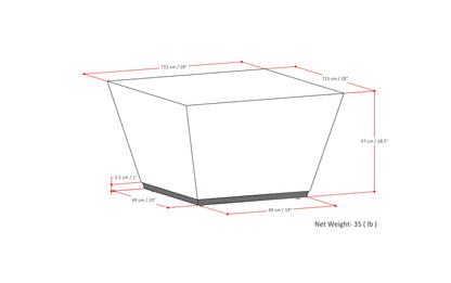 Cognac Brown | Abba Square Coffee Table