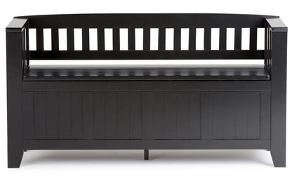 Black | Acadian 48-inch Storage Bench and 36-inch Cabinet