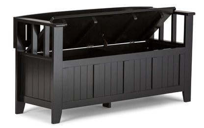 Black | Acadian 48-inch Storage Bench and 36-inch Cabinet