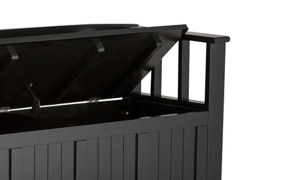 Black | Acadian 48-inch Storage Bench and 36-inch Cabinet