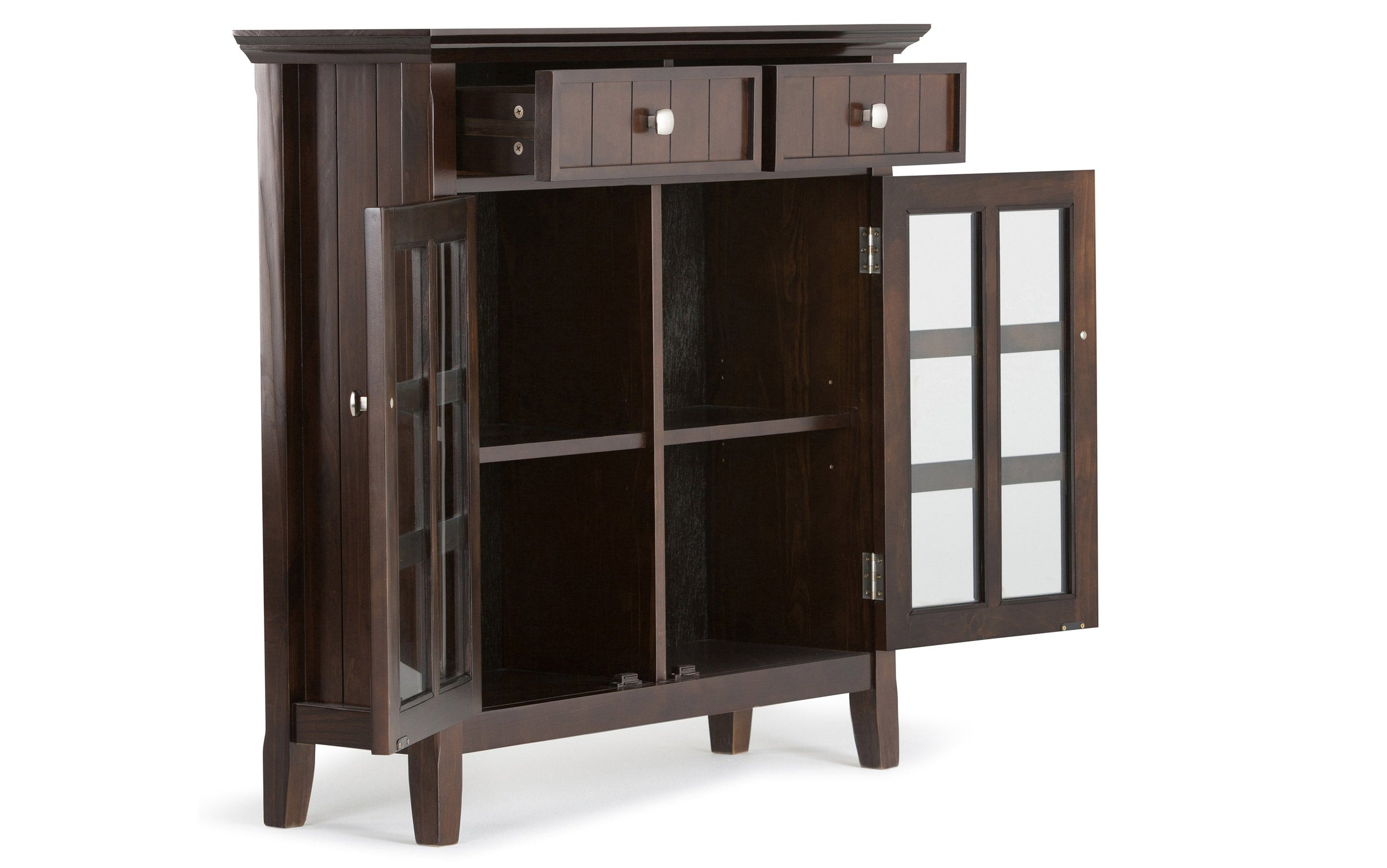 Brunette Brown | Acadian 48-inch Storage Bench and 36-inch Cabinet