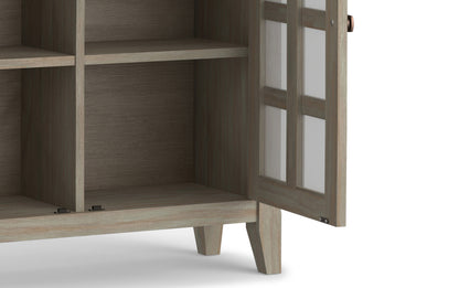 Distressed Grey | Acadian 48-inch Storage Bench and 36-inch Cabinet