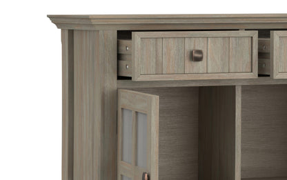 Distressed Grey | Acadian 48-inch Storage Bench and 36-inch Cabinet