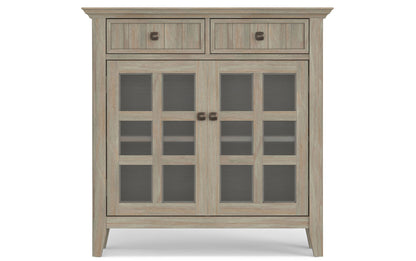 Distressed Grey | Acadian 48-inch Storage Bench and 36-inch Cabinet