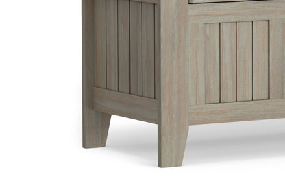 Distressed Grey | Acadian 48-inch Storage Bench and 36-inch Cabinet