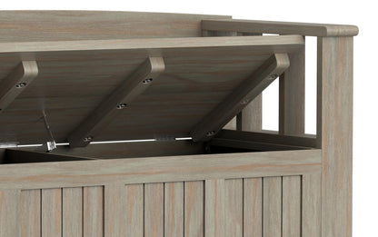 Distressed Grey | Acadian 48-inch Storage Bench and 36-inch Cabinet