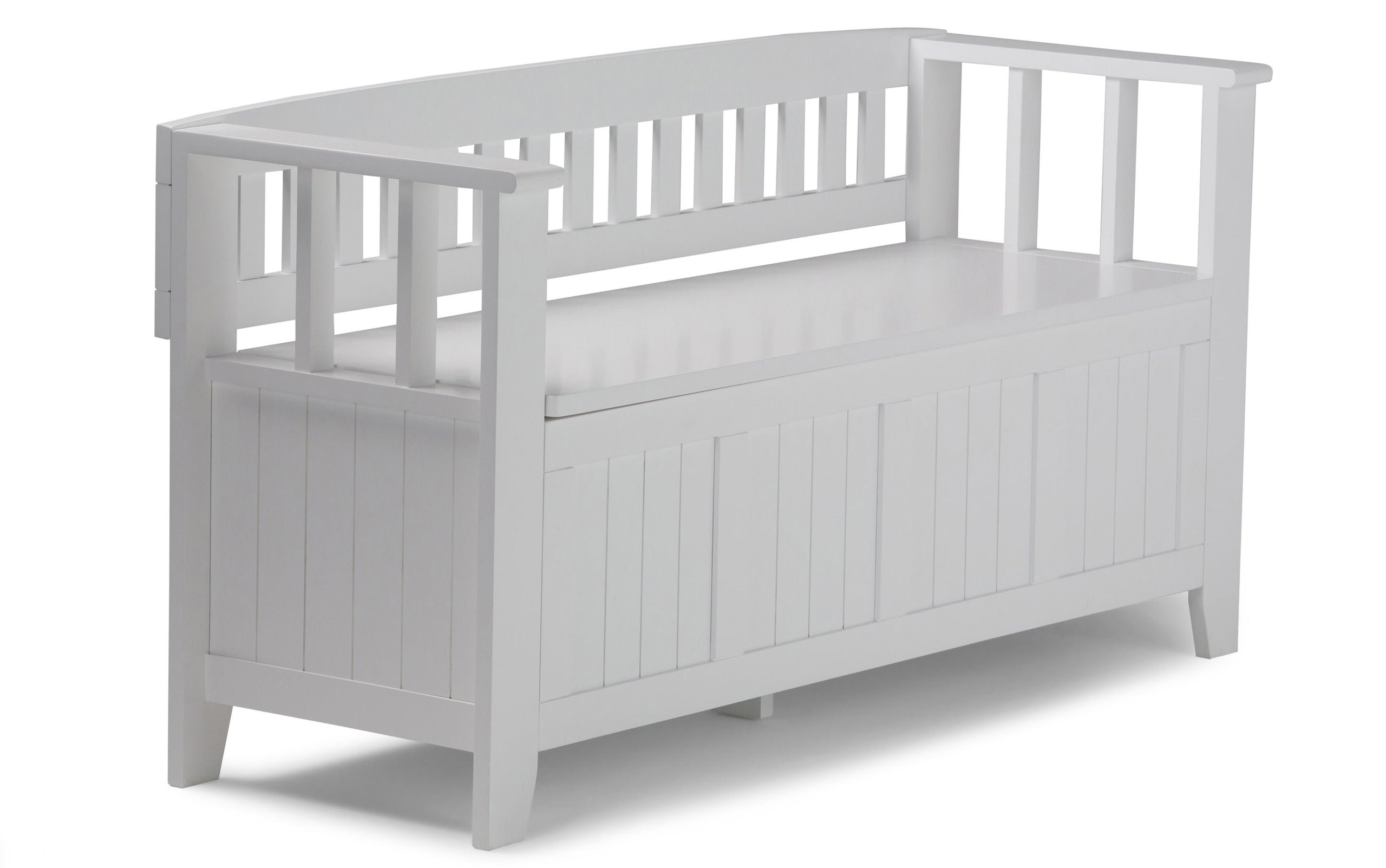 White | Acadian 48-inch Storage Bench and 36-inch Cabinet