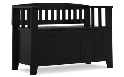 Black | Acadian 36-inch Storage Bench and 36-inch Cabinet