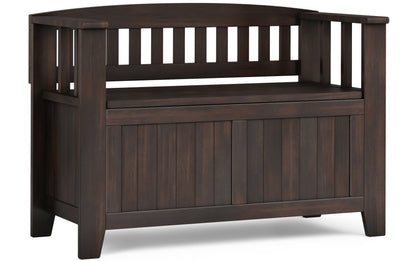Brunette Brown | Acadian 36-inch Storage Bench and 32-inch Shoe Cabinet