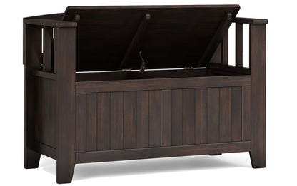 Brunette Brown | Acadian 36-inch Storage Bench and 32-inch Shoe Cabinet