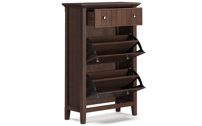 Brunette Brown | Acadian 36-inch Storage Bench and 32-inch Shoe Cabinet