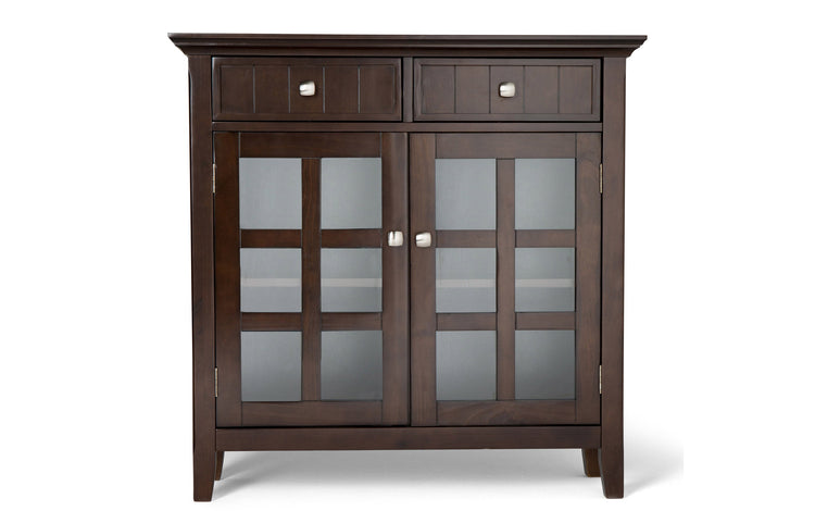 Brunette Brown | Acadian 48-inch Storage Bench with Shelf and 36-inch Cabinet