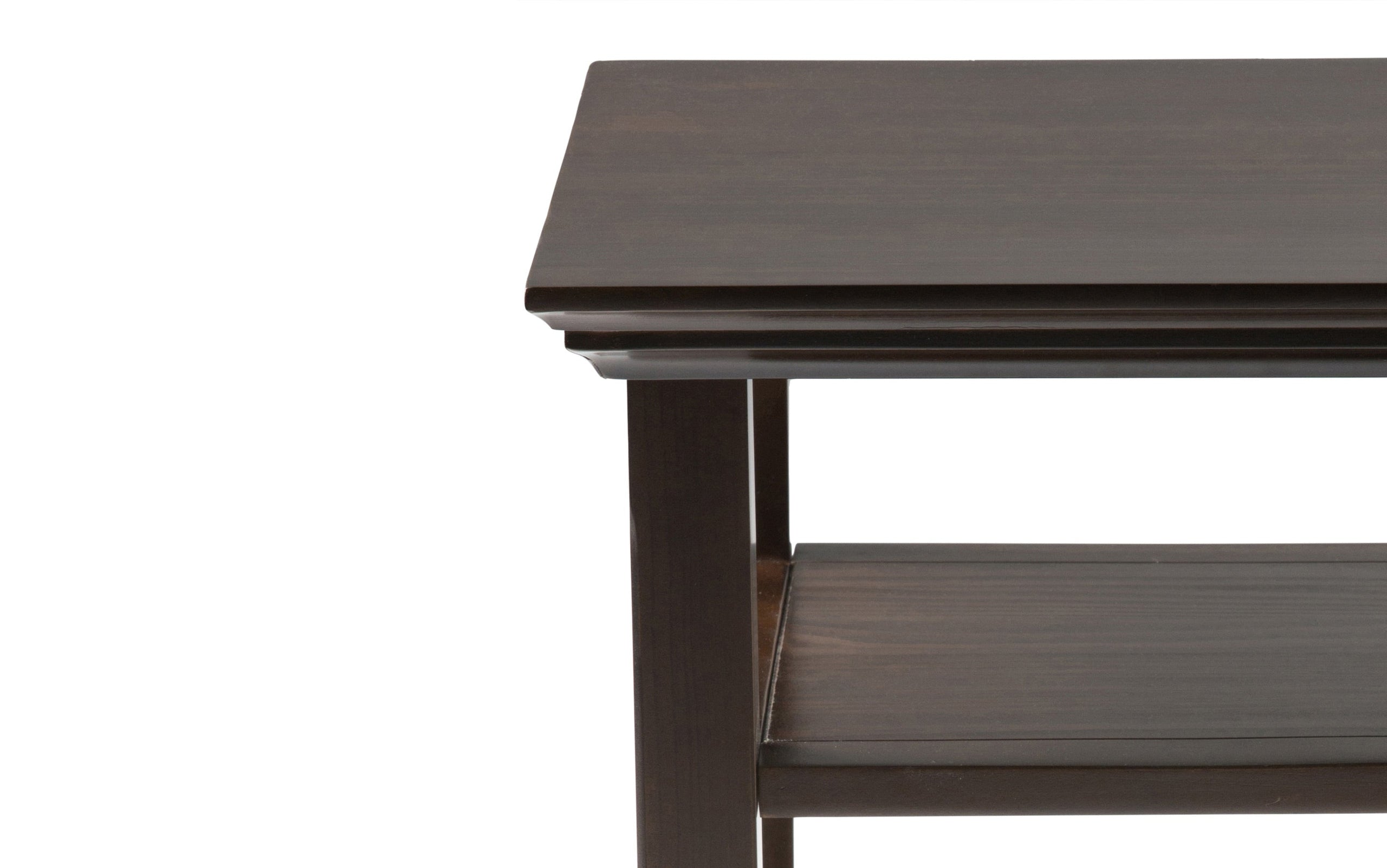 Brunette Brown | Acadian 48 inch Coffee Table with 19 inch End Tables (Set of 3)