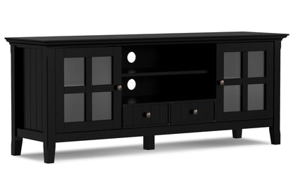 Black | Acadian 60 inch TV Stand with 26 inch 5 Shelf Bookcases (Set of 3)