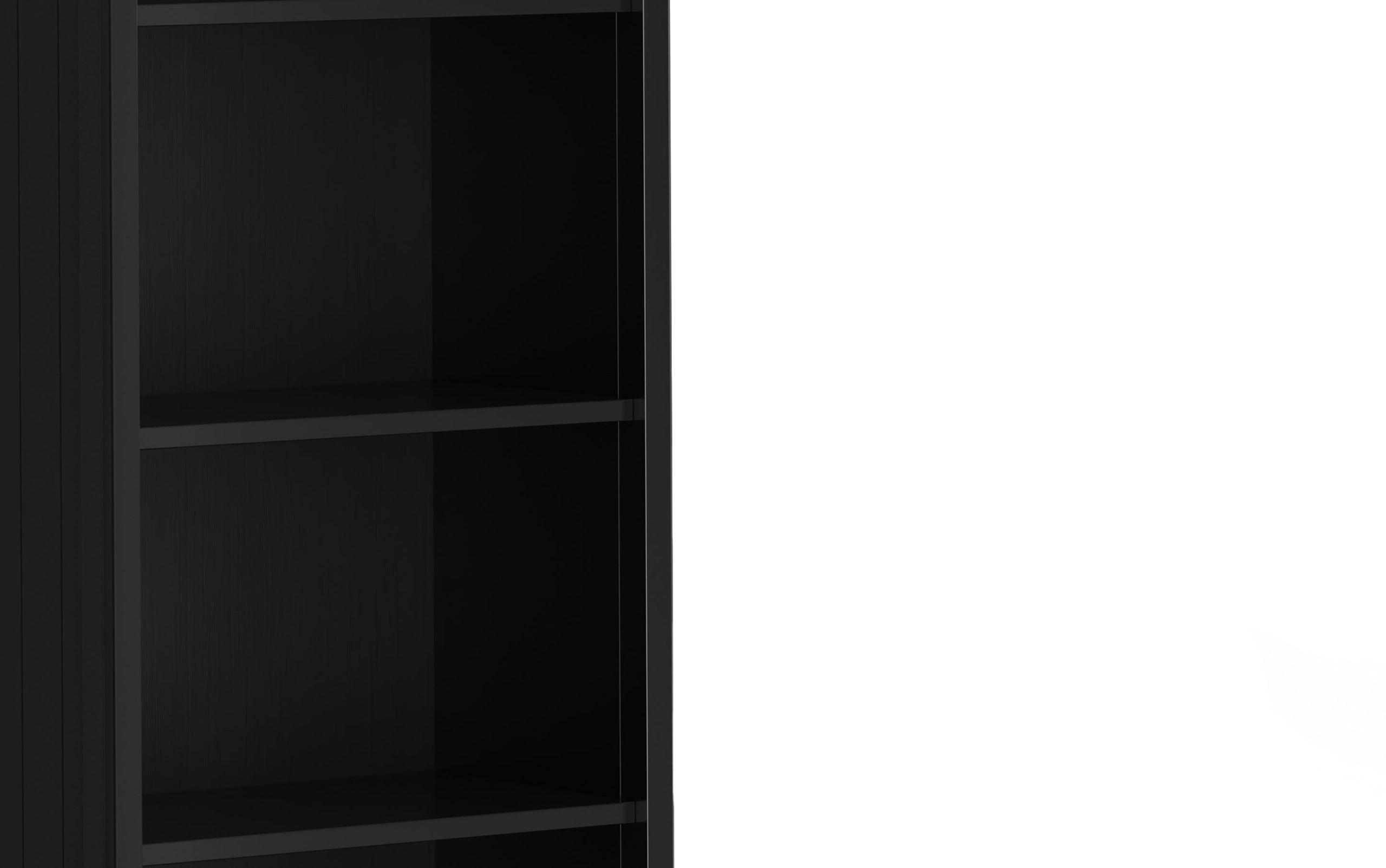 Black | Acadian 60 inch TV Stand with 26 inch 5 Shelf Bookcases (Set of 3)