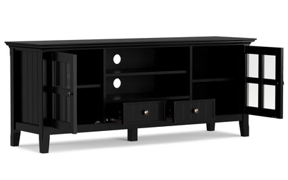 Black | Acadian 60 inch TV Stand with 26 inch 5 Shelf Bookcases (Set of 3)
