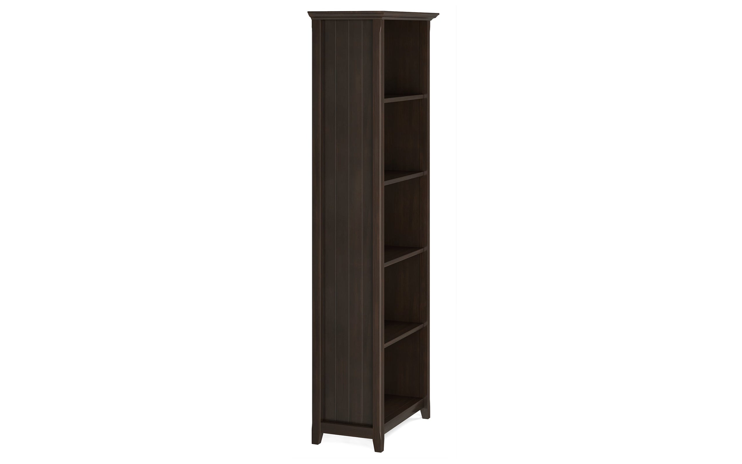 Brunette Brown | Acadian 60 inch TV Stand with 26 inch 5 Shelf Bookcases (Set of 3)