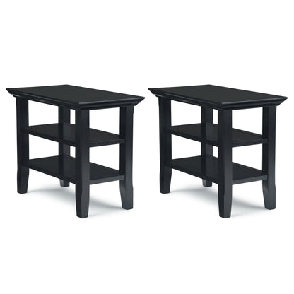 Black | Acadian 14 inch Narrow Side Table (Set of 2)