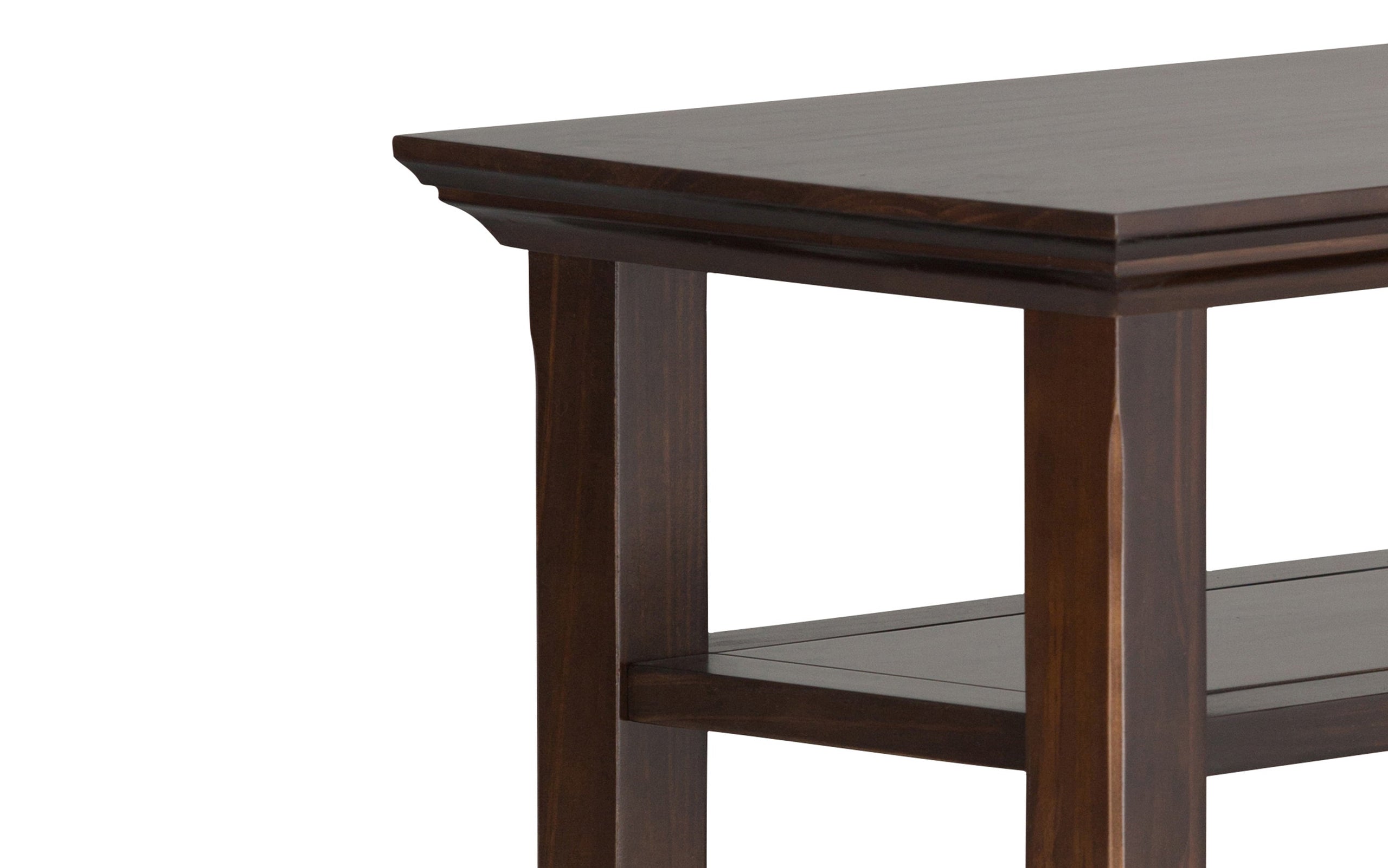 Brunette Brown | Acadian 14 inch Narrow Side Table (Set of 2)