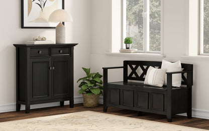 Hickory Brown | Amherst 48-inch Storage Bench and 36-inch Cabinet