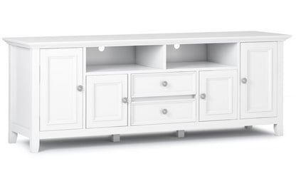 White | Amherst 72 inch TV Stand with 24 inch 5 Shelf Bookcases (Set of 3)