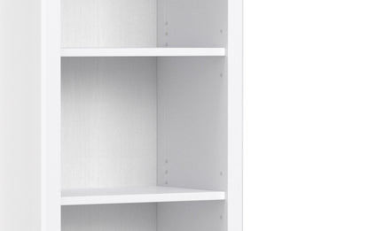 White | Amherst 72 inch TV Stand with 24 inch 5 Shelf Bookcases (Set of 3)