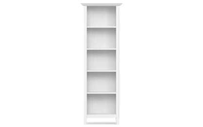 White | Amherst 72 inch TV Stand with 24 inch 5 Shelf Bookcases (Set of 3)
