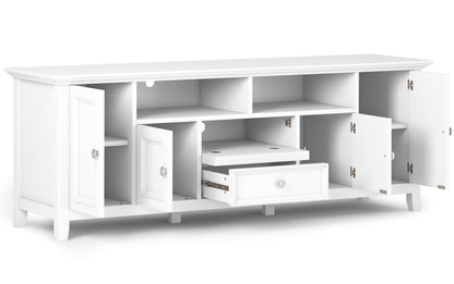 White | Amherst 72 inch TV Stand with 24 inch 5 Shelf Bookcases (Set of 3)