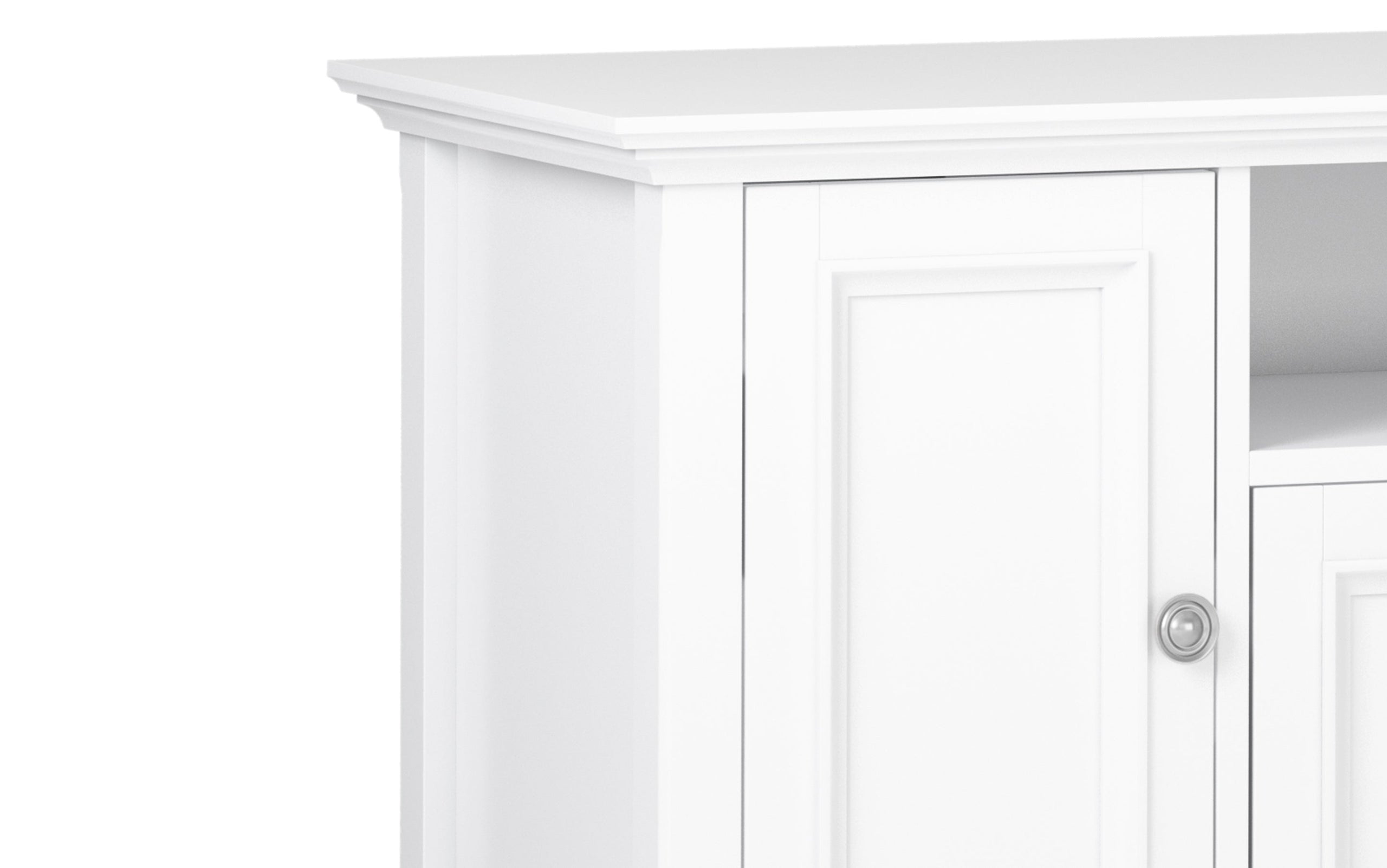 White | Amherst 72 inch TV Stand with 24 inch 5 Shelf Bookcases (Set of 3)