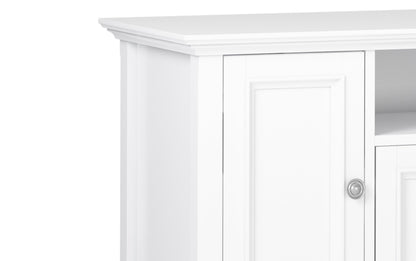 White | Amherst 72 inch TV Stand with 24 inch 5 Shelf Bookcases (Set of 3)
