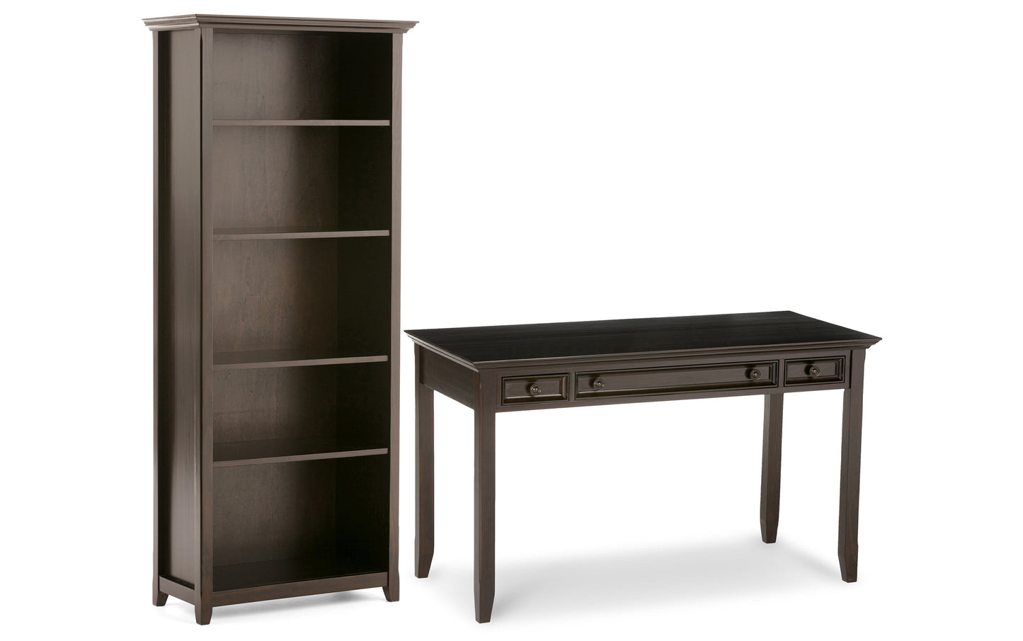 Hickory Brown | Amherst 54 inch Desk and 30 inch Bookcase (Set of 2)