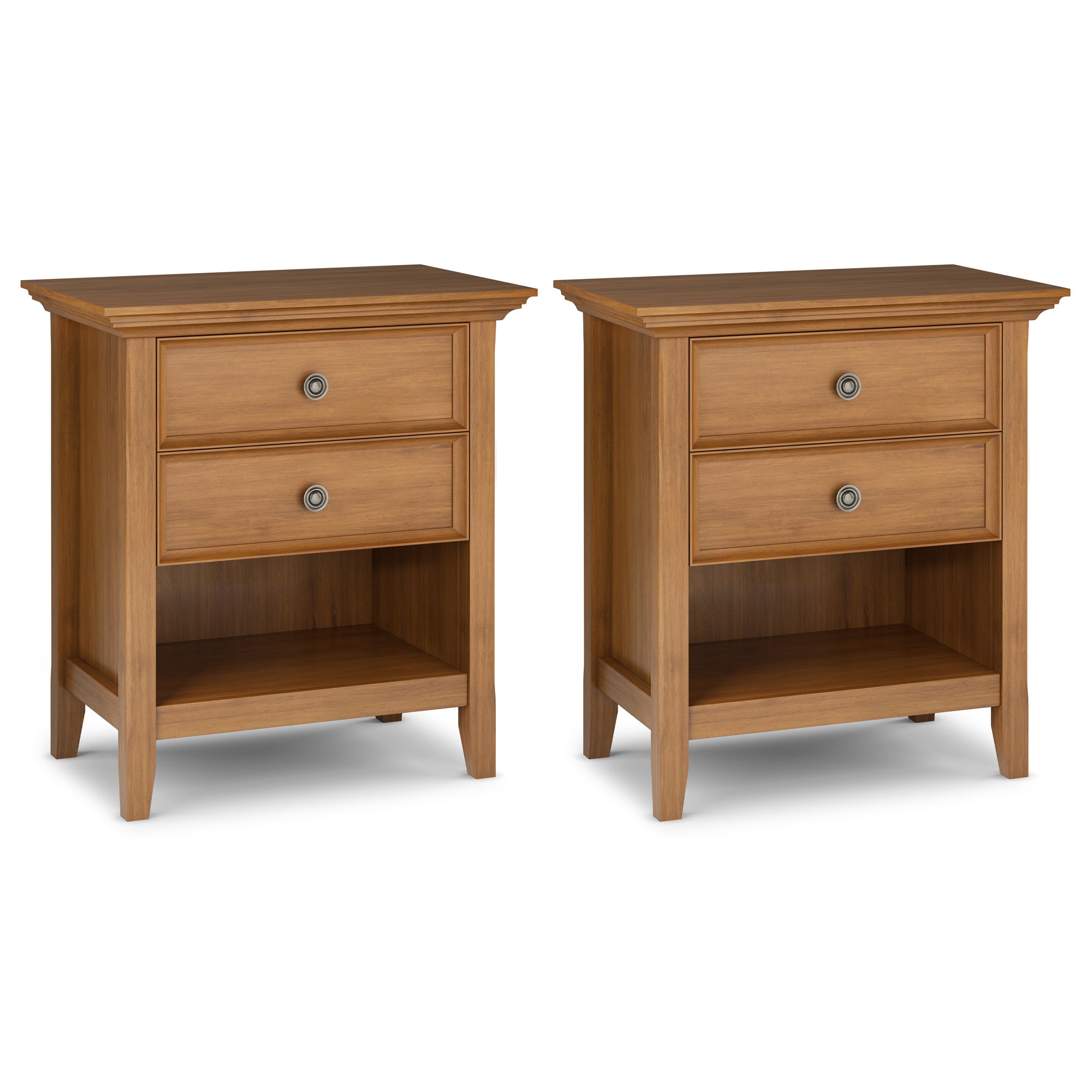 Light Golden Brown | Amherst 24 inch Bedside Table (Set of 2)