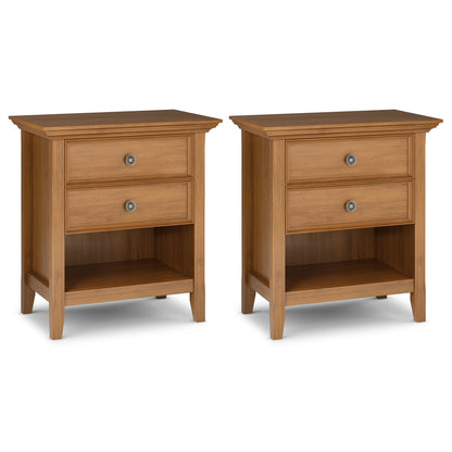 Light Golden Brown | Amherst 24 inch Bedside Table (Set of 2)