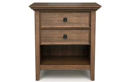 Rustic Natural Aged Brown | Amherst 24 inch Bedside Table (Set of 2)