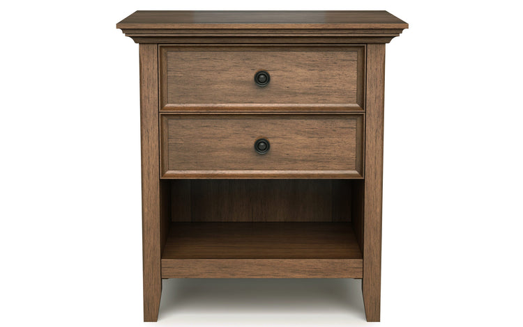 Rustic Natural Aged Brown | Amherst 24 inch Bedside Table (Set of 2)