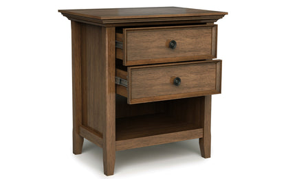 Rustic Natural Aged Brown | Amherst 24 inch Bedside Table (Set of 2)