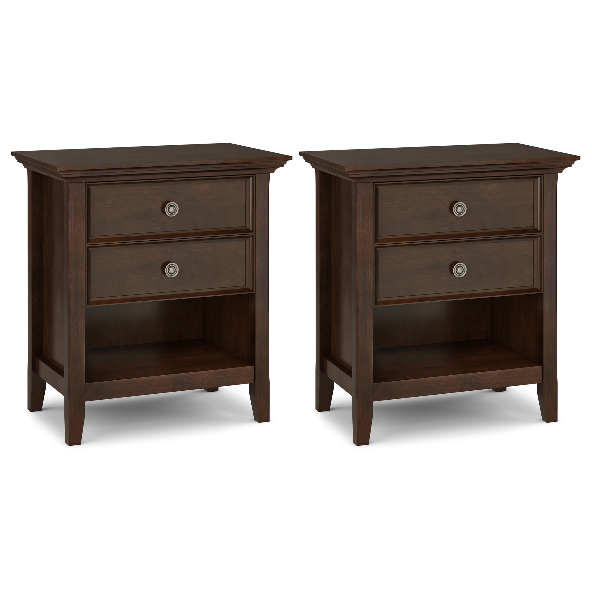 Russet Brown | Amherst 24 inch Bedside Table (Set of 2)