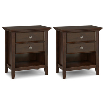 Russet Brown | Amherst 24 inch Bedside Table (Set of 2)
