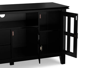 Black | Artisan 72 inch TV Stand with 26 inch 5 Shelf Bookcases (Set of 3)