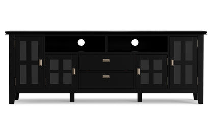Black | Artisan 72 inch TV Stand with 26 inch 5 Shelf Bookcases (Set of 3)