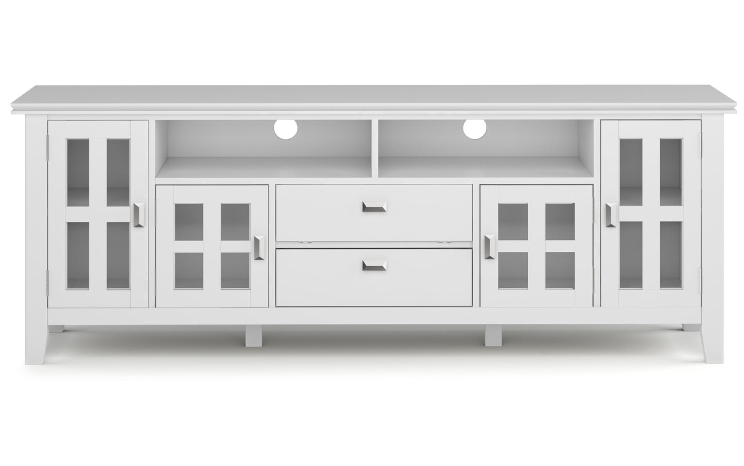 White | Artisan 72 inch TV Stand with 26 inch 5 Shelf Bookcases (Set of 3)