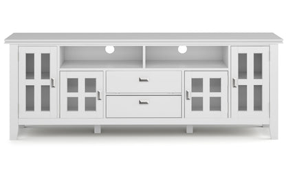 White | Artisan 72 inch TV Stand with 26 inch 5 Shelf Bookcases (Set of 3)